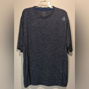 Reebok- Heather Blue Grey Men's Crew Neck T-Shirt- Size 2XL